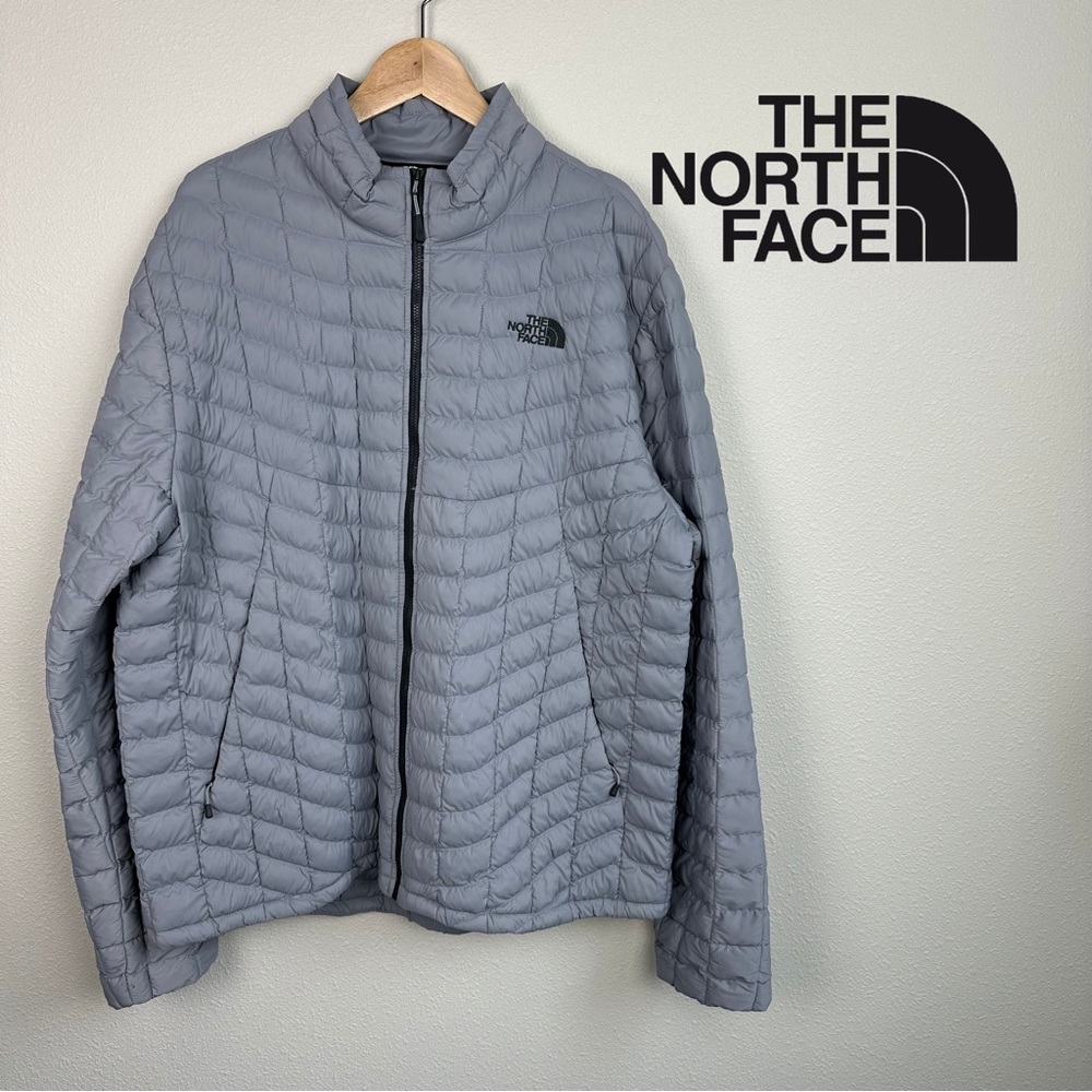 The North Face stretch Thermoball gray jacket